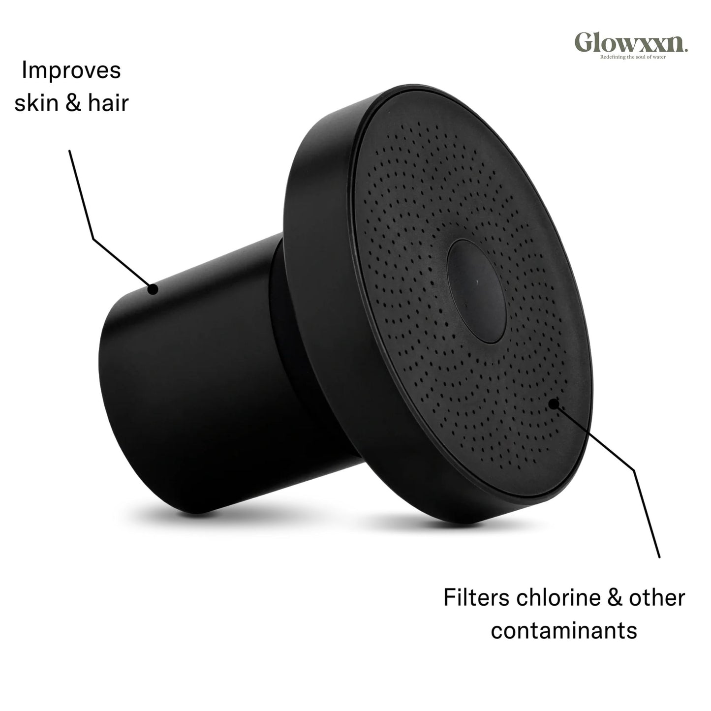 GLOWXXN Black Shower head filter