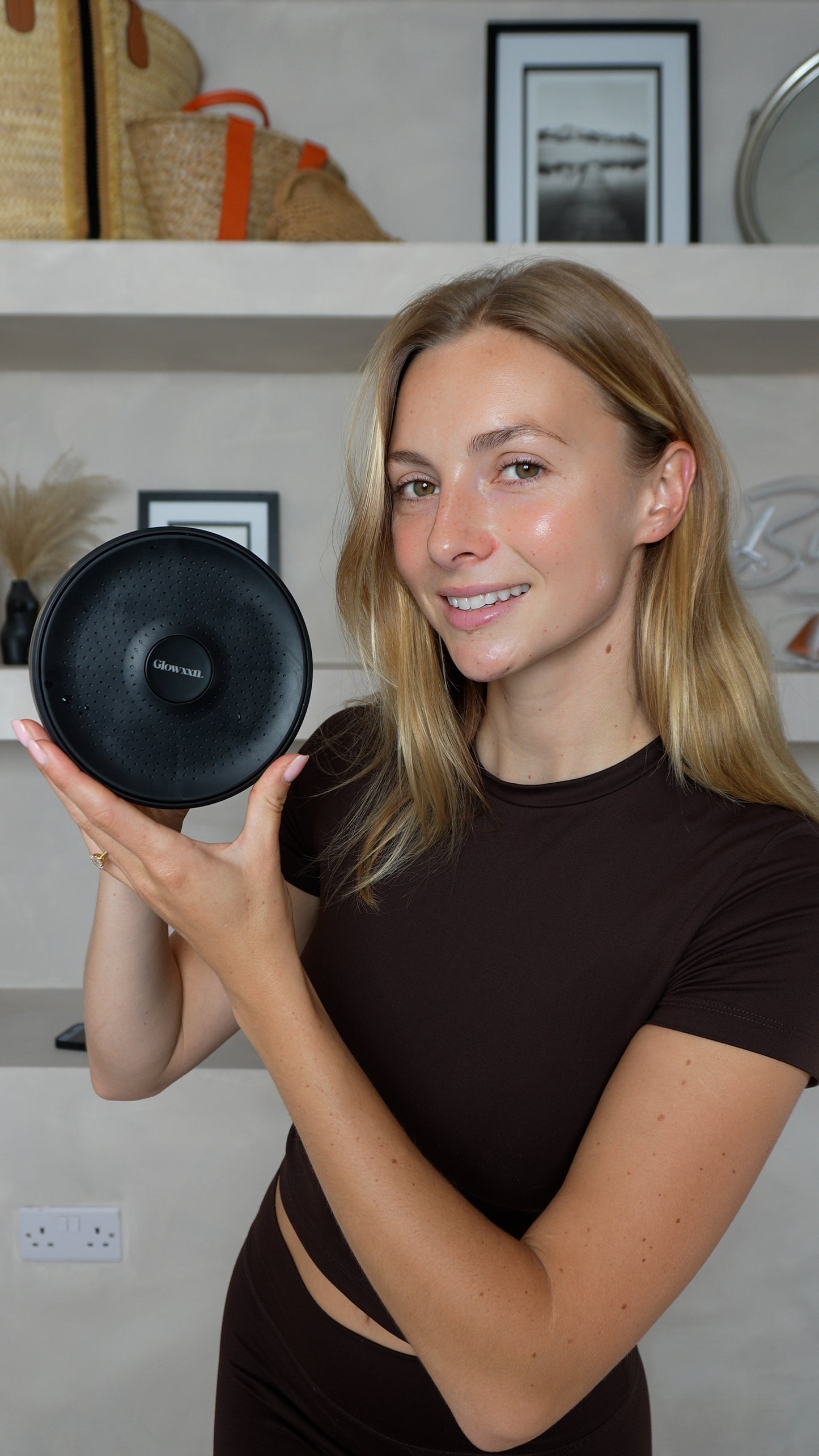 GLOWXXN Black Shower head filter